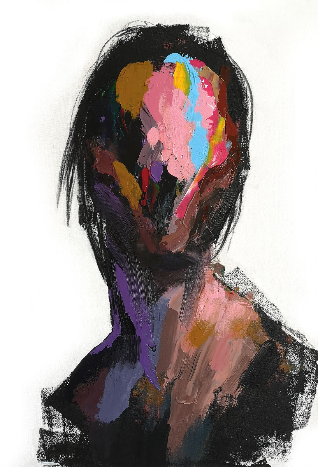 Mass_01 Abstract portrait painting