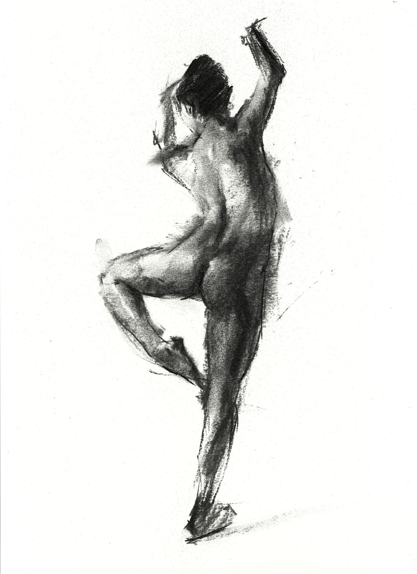 Charcoal figure drawing