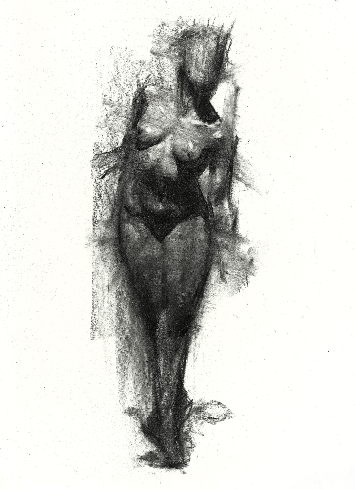 Charcoal figure drawing