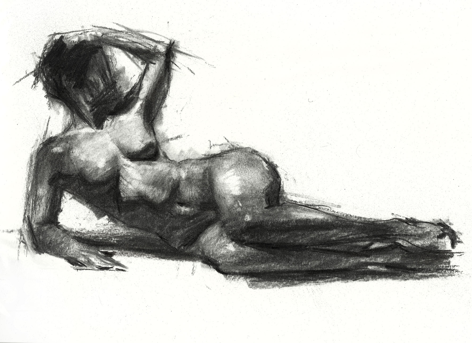 Charcoal figure drawing